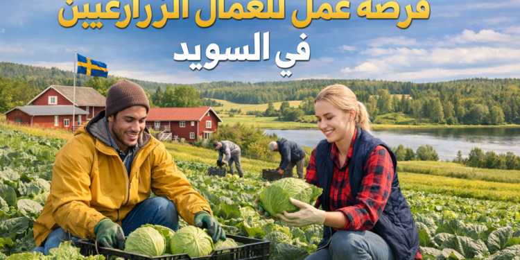 عرض عمل 2026: عمال زراعيون لحصاد الخضروات في مزرعة نشيطة بالسويد